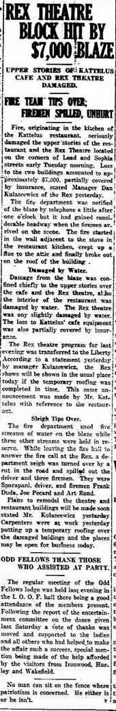 Bessemer Theater - Jan 21 1921 Article On Fire That Proves Rex Was The Same Theater (newer photo)